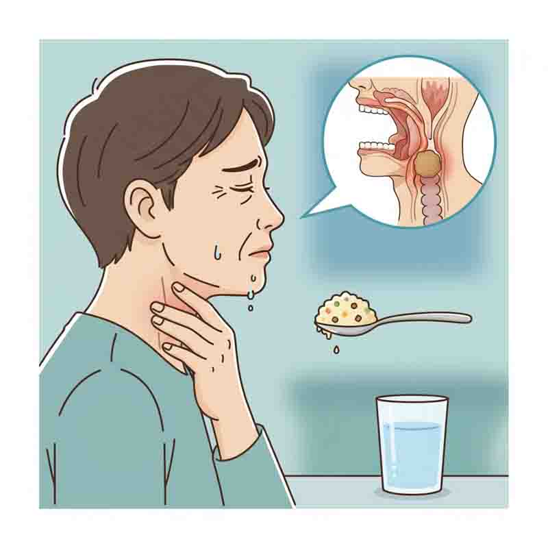 تصویر مشکلات بلع و تغذیه را در گفتار درمانی نشان می دهد